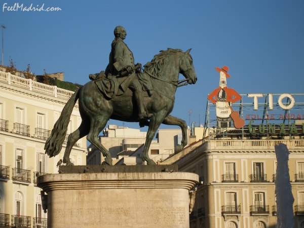 Statue of Carlos III at Puerta del Sol